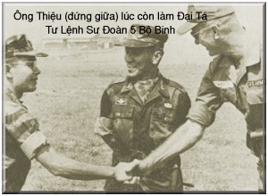 O^ng Thie^.u lu'c co`n la`m DDa.i Ta' Tu+ Le^.nh Su+ DDoa`n 5 Bo^. Binh